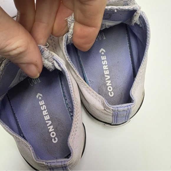 3/$30 Converse Girls Toddler 10 Lavender Light Purple All Stars Chucks Classic - Picture 8 of 9